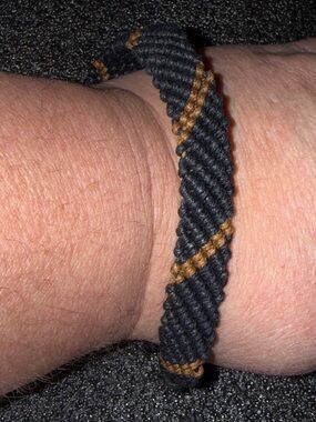 Handmade Black and Brown Braided Rope Bracelet